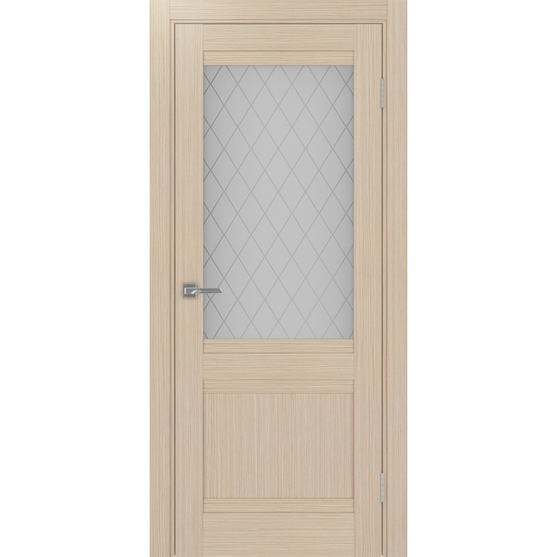 Межкомнатная дверь Турин 502U.21, цвет дуб беленый FL, заполнение Кристалл бесцветное, размер 200*80 см.