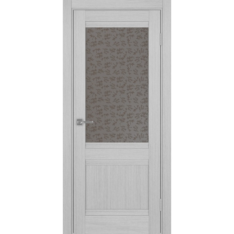 Межкомнатная дверь Турин 502U.21, цвет Дуб Серый FL стекло Дали бронзовое, размер 80*200 см.