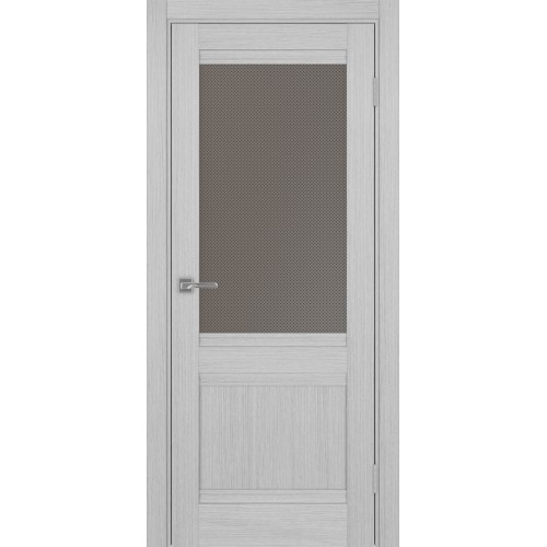 Турин 502U.21, цвет Дуб Серый FL стекло Пунта бронзовое, размер 80*200 см.