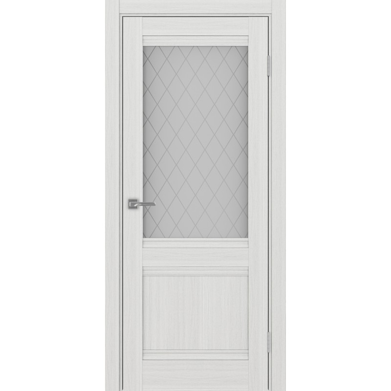 Межкомнатная дверь Турин 502U.21, цвет ясень серебристый, заполнение Кристалл бесцветное, размер 200*80 см.