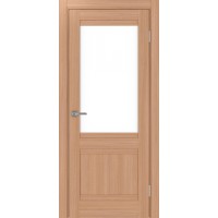 Турин 502U.21, цвет ясень тёмный, стекло LACбелый, размер 80*200 см.