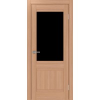 Турин 502U.21, цвет ясень тёмный, стекло LACчерный, размер 80*200 см.