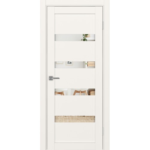 Турин 505.12, цвет Бежевый стекло Зеркало, размер 80*200 см.