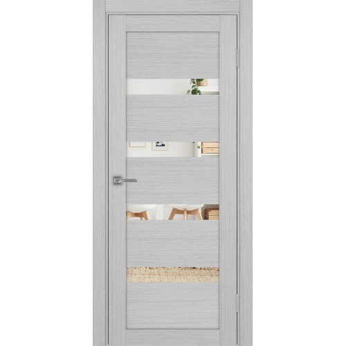 Турин 505.12, цвет Дуб Серый FL стекло Зеркало, размер 80*200 см.