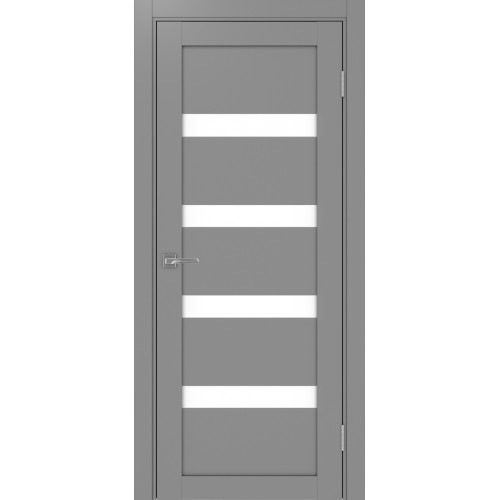 Турин 505.12, цвет Серый стекло LACбелый, размер 80*200 см.