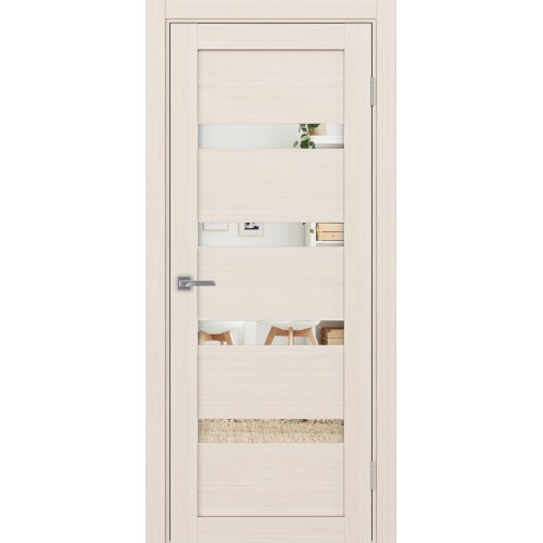 Турин 505.12, цвет Ясень перламутровый стекло Зеркало, размер 80*200 см.