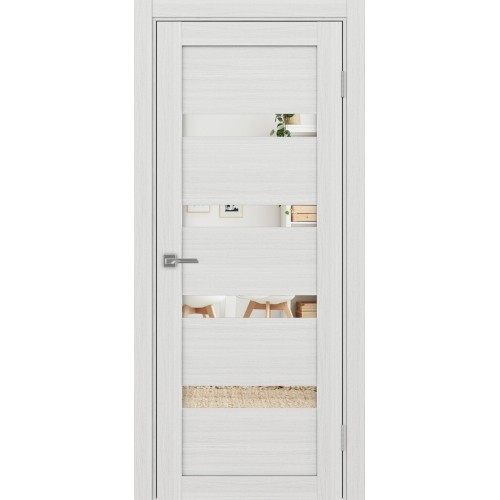 Турин 505.12, цвет Ясень серебристый стекло Зеркало, размер 80*200 см.