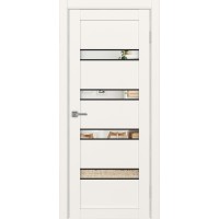 Турин 505AПC.12, цвет Бежевый молдинг алюм.чёрн стекло Зеркало, размер 80*200 см.