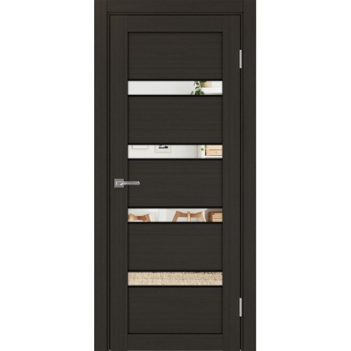 Турин 505.12 АПС молдинг SB, цвет венге FL, заполнение Зеркало, размер 200*80 см.