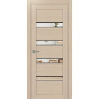 Турин 505AПC.12, цвет Дуб беленый FL, молдинг алюм.чёрн стекло Зеркало, размер 80*200 см.