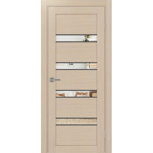 Турин 505.12 АПС молдинг SB, цвет дуб беленый FL, заполнение Зеркало, размер 200*80 см.