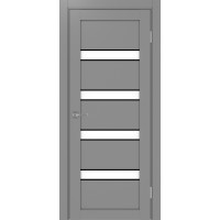 Турин 505AПC.12, цвет Серый молдинг алюм.чёрн стекло LACбелый, размер 80*200 см.