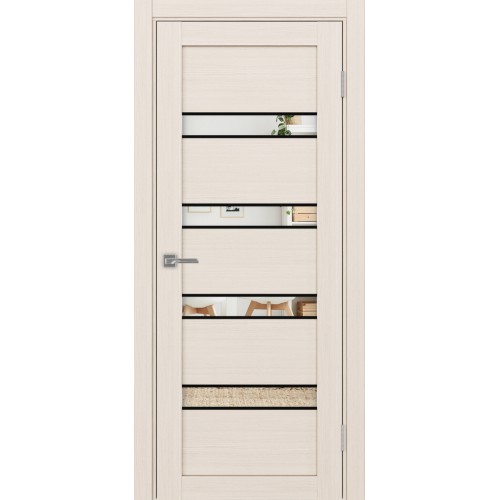 Турин 505.12 АПС молдинг SB, цвет ясень перламутровый, заполнение Зеркало, размер 200*80 см.