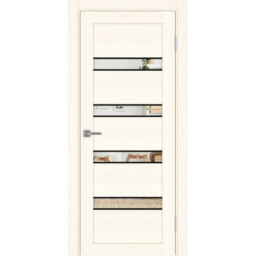 Турин 505.12 АПС молдинг SB, цвет ясень светлый, заполнение Зеркало, размер 200*80 см.