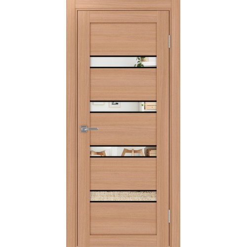 Турин 505.12 АПС молдинг SB, цвет ясень тёмный, заполнение Зеркало, размер 200*80 см.