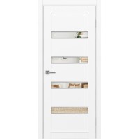 Турин 505AПC.12, цвет Белый снежный молдинг алюм.хром стекло Зеркало, размер 80*200 см.