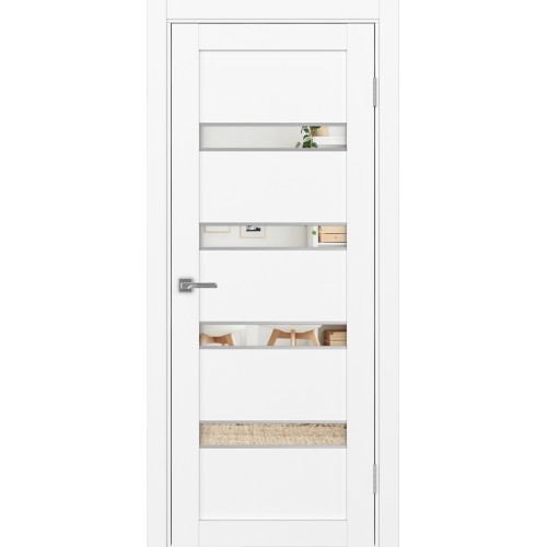 Турин 505.12 АПС молдинг SC, цвет белый снежный, заполнение Зеркало, размер 200*80 см.