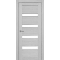 Турин 505AПC.12, цвет Дуб Серый FL, молдинг алюм.хром стекло LACбелый, размер 80*200 см.