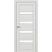 Турин 505AПC.12, цвет Ясень серебристый, молдинг алюм.хром стекло LACбелый, размер 80*200 см.