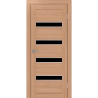 Турин 505.12 AПC молдинг SC, цвет ясень тёмный, стекло LACчерный, размер 80*200 см.