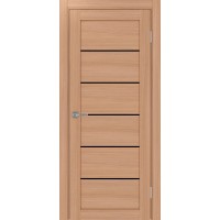 Турин 506.12, цвет ясень тёмный, стекло LACчерный, размер 80*200 см.