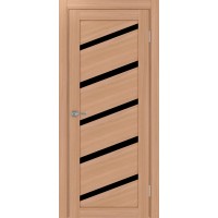 Турин 506У.112, цвет ясень тёмный, стекло LACчерный, размер 80*200 см.