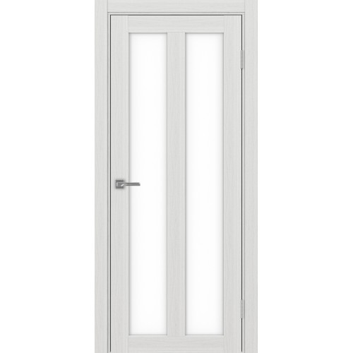 Турин 521.22, цвет Ясень серебристый стекло LACбелый, размер 80*200 см.