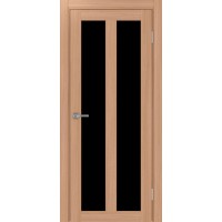 Турин 521.22, цвет ясень тёмный, стекло LACчерный, размер 80*200 см.