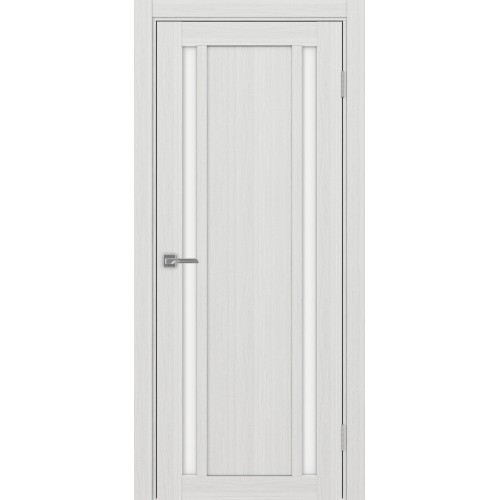 Турин 522.212, цвет Ясень серебристый стекло LACбелый, размер 80*200 см.