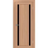 Турин 522.212 , цвет ясень тёмный, стекло LACчерный, размер 80*200 см.