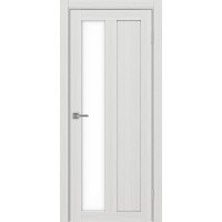 Турин 521.21, цвет Ясень серебристый стекло LACбелый, размер 80*200 см.