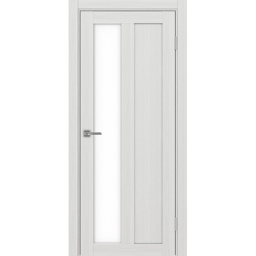 Турин 521.21, цвет Ясень серебристый стекло LACбелый, размер 80*200 см.