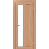 Турин 521.21, цвет ясень тёмный, стекло LACбелый, размер 80*200 см.