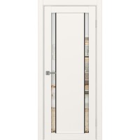 Турин 522AПП.212, цвет Бежевый молдинг алюм.чёрн стекло Зеркало/Зеркало, размер 80*200 см.