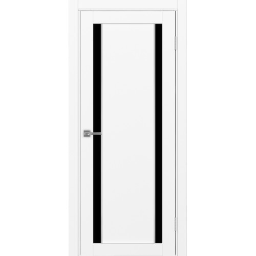 Турин 522AПП.212, цвет Белый снежный молдинг алюм.хром стекло LACчерный, размер 80*200 см.