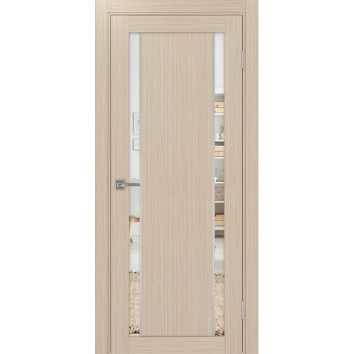 Турин 522AПП.212, цвет Дуб беленый FL, молдинг алюм.хром стекло Зеркало/Зеркало, размер 80*200 см.