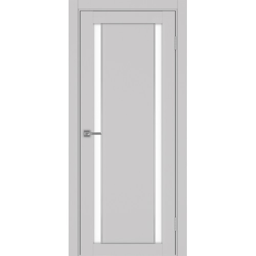 Турин 522AПП.212, цвет Пепельный молдинг алюм.хром стекло LACбелый, размер 80*200 см.