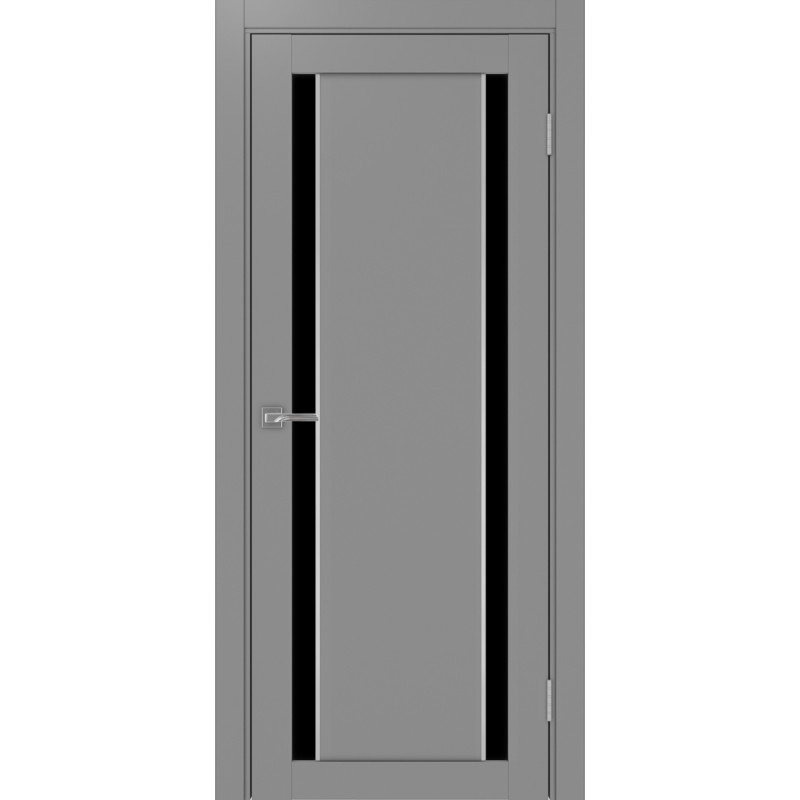 Межкомнатная дверь Турин 522.212 АПП молдинг SC, цвет серый, заполнение LACчерный, размер 200*80 см.