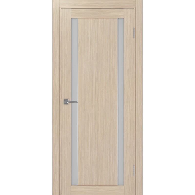 Межкомнатная дверь Турин 522АПС.212, цвет Дуб беленый FL, молдинг алюм.хром стекло Мателюкс, размер 80*200 см.