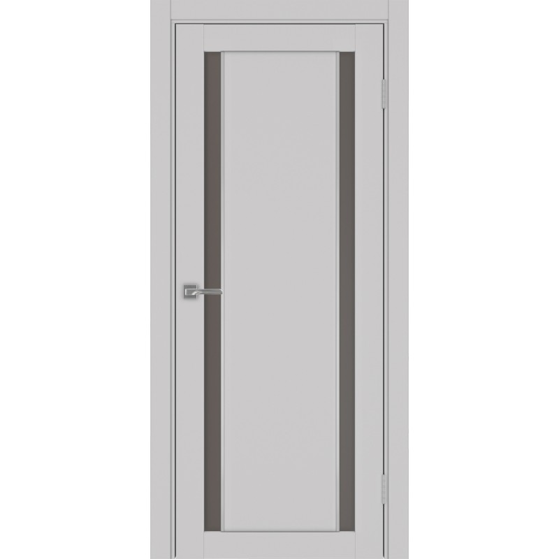 Межкомнатная дверь Турин 522АПС.212, цвет Пепельный молдинг алюм.хром стекло Бронза матовое, размер 80*200 см.