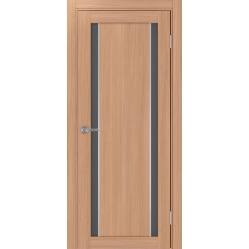 Турин_522АПС.212, цвет Ясень тёмный молдинг алюм.хром стекло Графит матовое, размер 80*200 см.