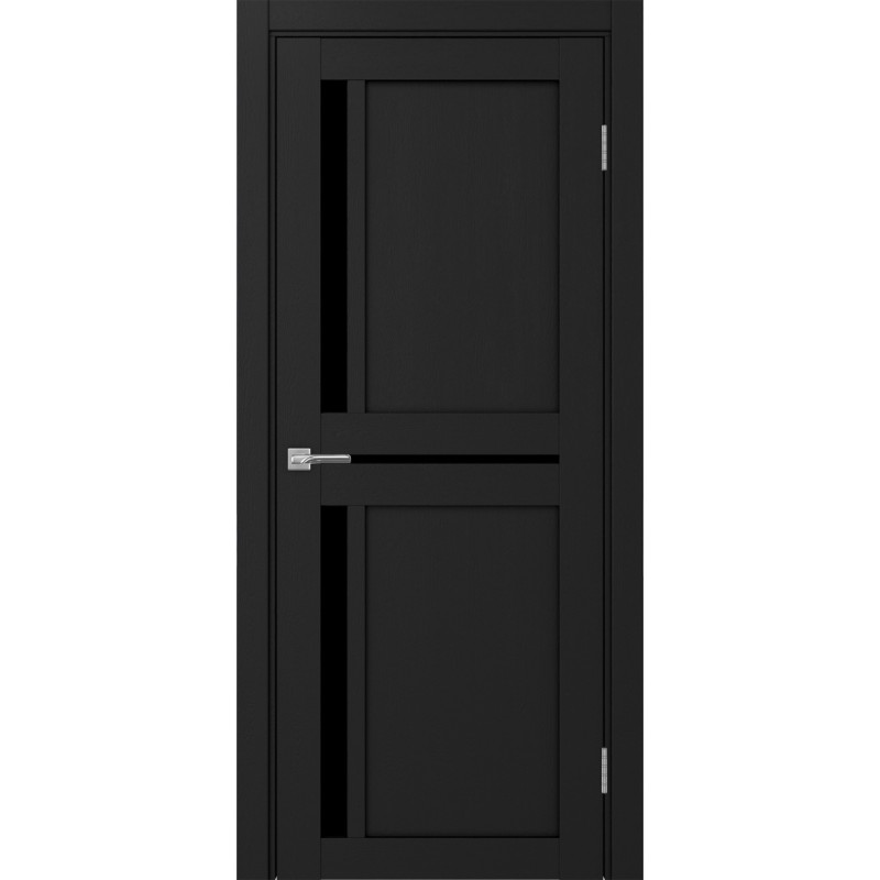 Межкомнатная дверь Турин 523.221, цвет Антрацит стекло LACчерный, размер 80*200 см.