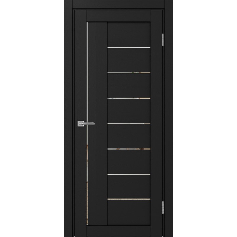 Межкомнатная дверь Турин 524.21, цвет Антрацит стекло Зеркало, размер 80*200 см.