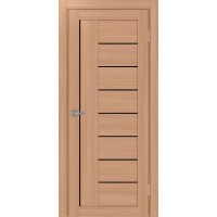 Турин 524.21, цвет ясень тёмный, стекло LACчерный, размер 80*200 см.