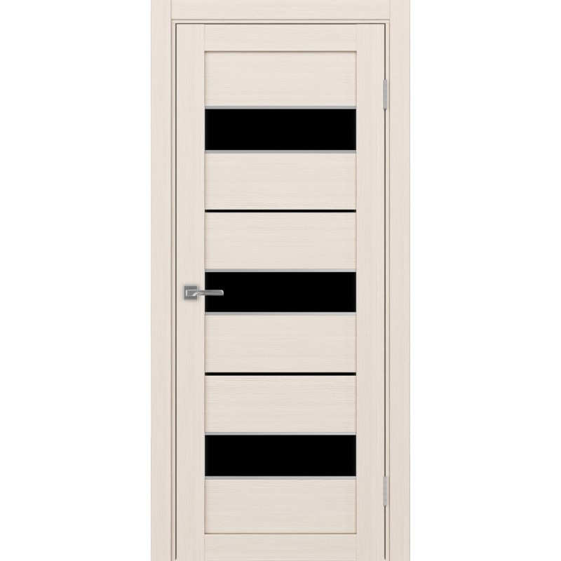 Межкомнатная дверь Турин 526.122 АПП молдинг SC, цвет ясень перламутровый, заполнение LACчерный, размер 200*80 см.