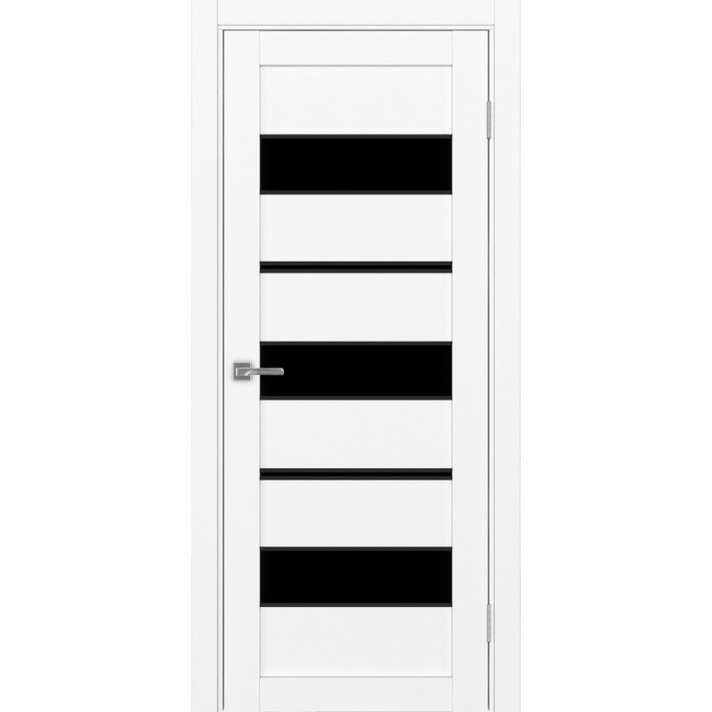 Межкомнатная дверь Турин 526.122 АППmax молдинг SB, цвет белый снежный, заполнение LACчерный, размер 200*80 см.