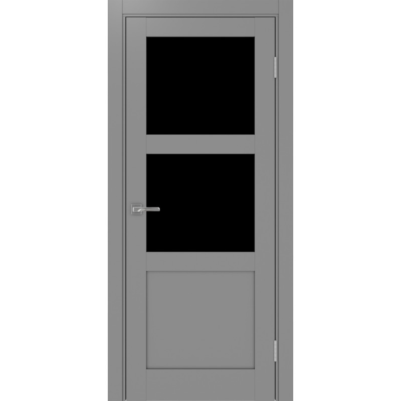 Межкомнатная дверь Турин 530.221, цвет серый, заполнение LACчерный, размер 200*80 см.