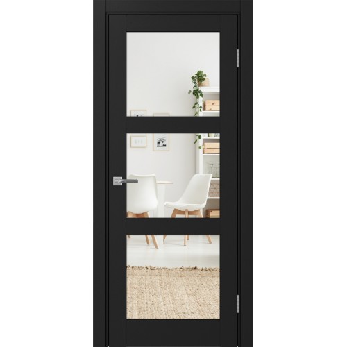 Турин 530.222, цвет Антрацит стекло Зеркало/Зеркало, размер 80*200 см.