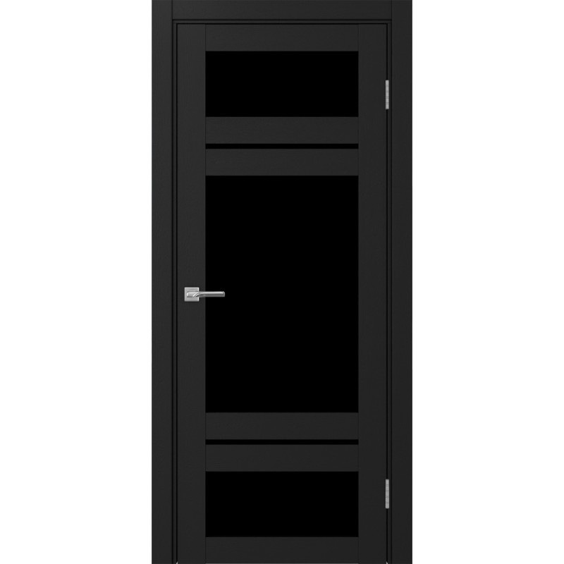 Межкомнатная дверь Турин 532.22222, цвет Антрацит стекло LACчерный, размер 80*200 см.