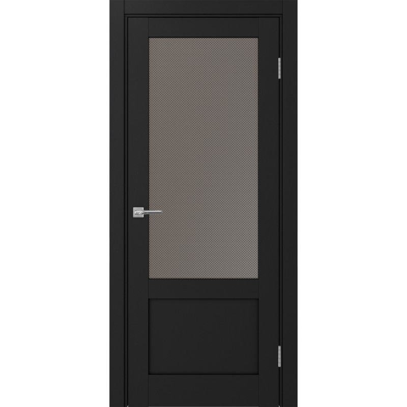 Межкомнатная дверь Турин 540ПФ.21, цвет Антрацит стекло Пунта бронзовое, размер 80*200 см.